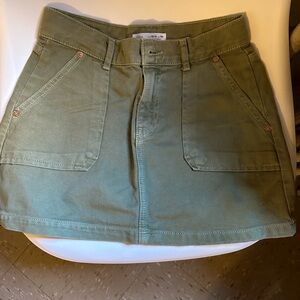 Zara cargo mini skirt army green